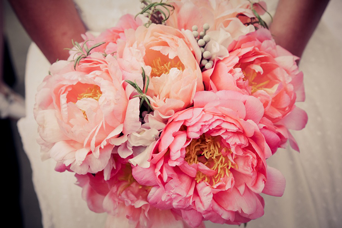 pink peonie bouquet
