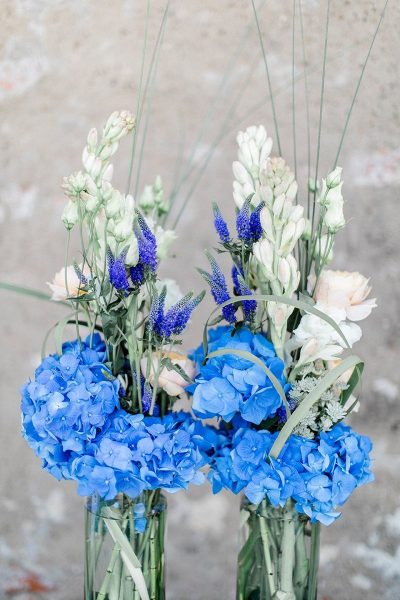 Ein Sweet Table in Blau