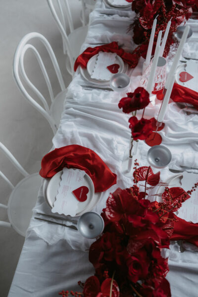 Red Love: Hochzeitsdeko in Rot
