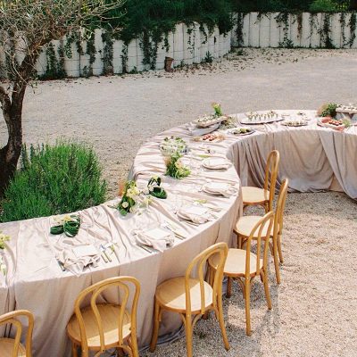 serpentine tables wedding